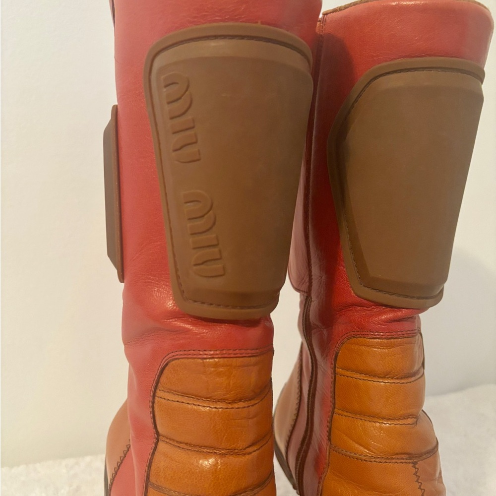 MIU MIU Tech Leather Boots (1999 Edition) (miumiu) Women’s Size: US 6 / EU 36.5 - Picture 3 of 5